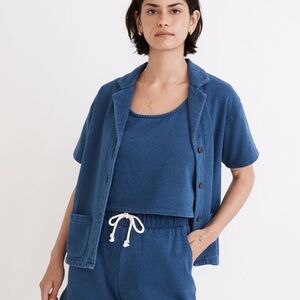 Madewell Indigo Terry Camp Shirt